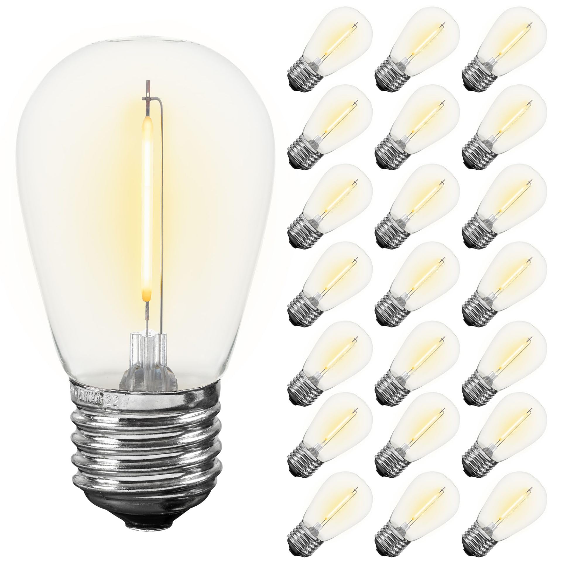 ☺︎　新品　FIMO bulbs デザイナーズライト　12個セット Novelty Lights Outdoor String Light Replacement Bulbs, 25 Pack S14